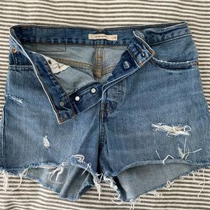 LEVI'S WEDGIE HIGH-RISE DENIM SHORTS